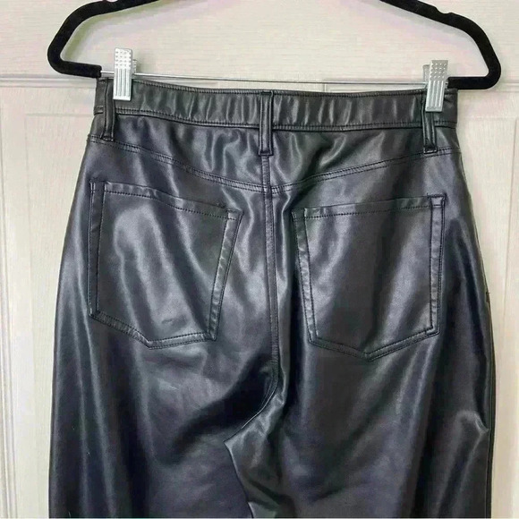 Abercrombie & Fitch Women’s Ankle Straight Ultra High Rise Faux Leather Pants 10 - Picture 8 of 9